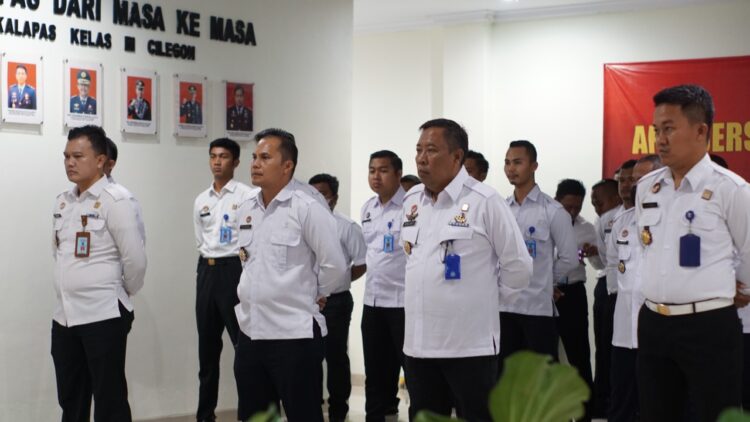 Semangat Baru, Lapas Cilegon Ikuti Apel Awal Tahun 2023 Bersama Menkumham RI