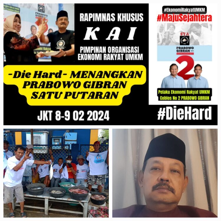 Menangkan Prabowo Gibran Satu Putaran, KAI Gelar Rapimnas Khusus 110 Organisasi Ekonomi Rakyat