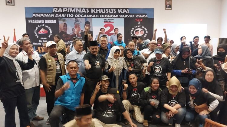 Rapimnas KAI: 110 Organisasi Ekonomi Rakyat UMKM Die Hard Prabowo Gibran Menang Satu Putaran