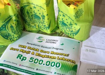 LAZISKU Salurkan Bantuan THR dan Bingkisan Lebaran untuk Guru Honorer dan Guru Ngaji di Semarang