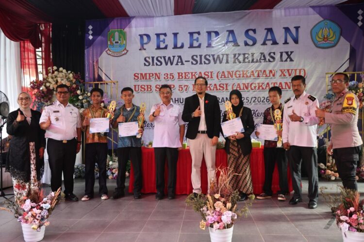 Pesan Plh Wali Kota Harris Bobihoe Kepada Lulusan SMPN 35 Kota Bekasi